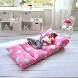 ButterflyCraze Pillow Bed Lounger COVER ONLY Pink Polka Dot New in package-King